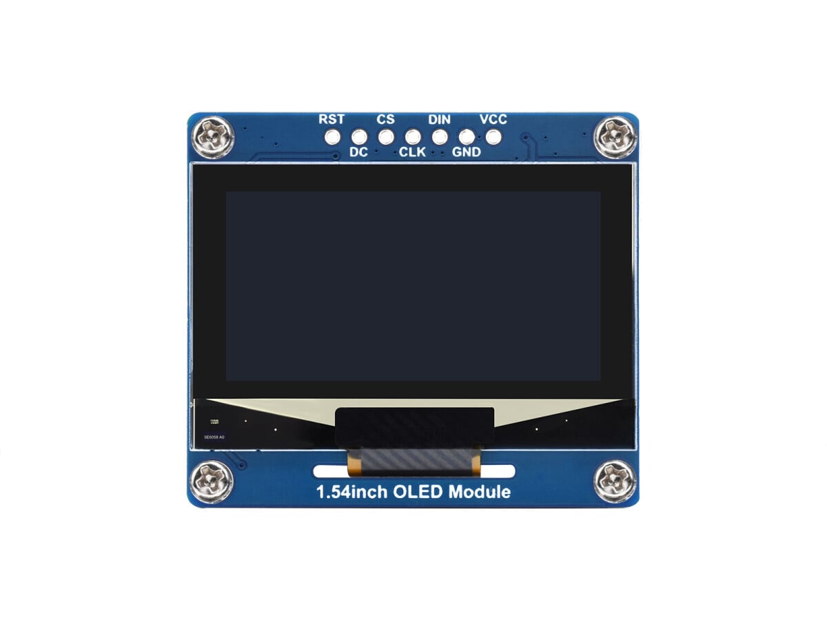 WaveShare 1,54 Zoll OLED-displaymodul Hvid på sort 128×64 SPI I2C
