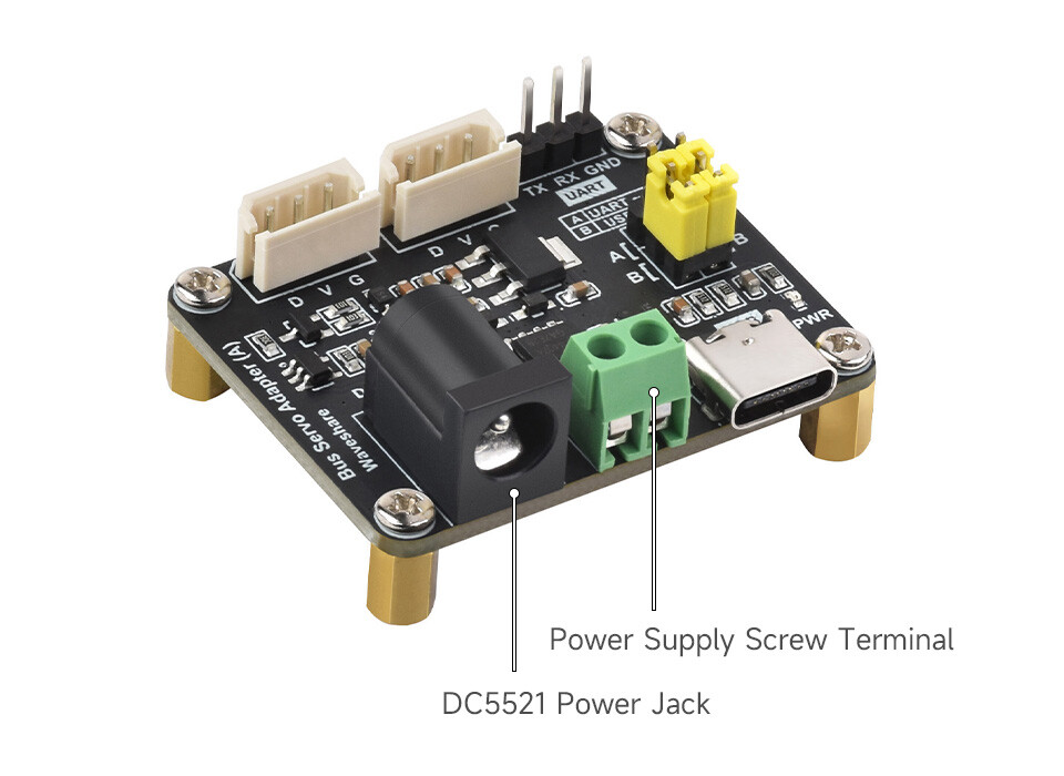 WaveShare Seriell Bus Servo Driver Board für ST/SC Servos – Perfekt til SO-ARM100 SO-101 ARM Robotikprojekter