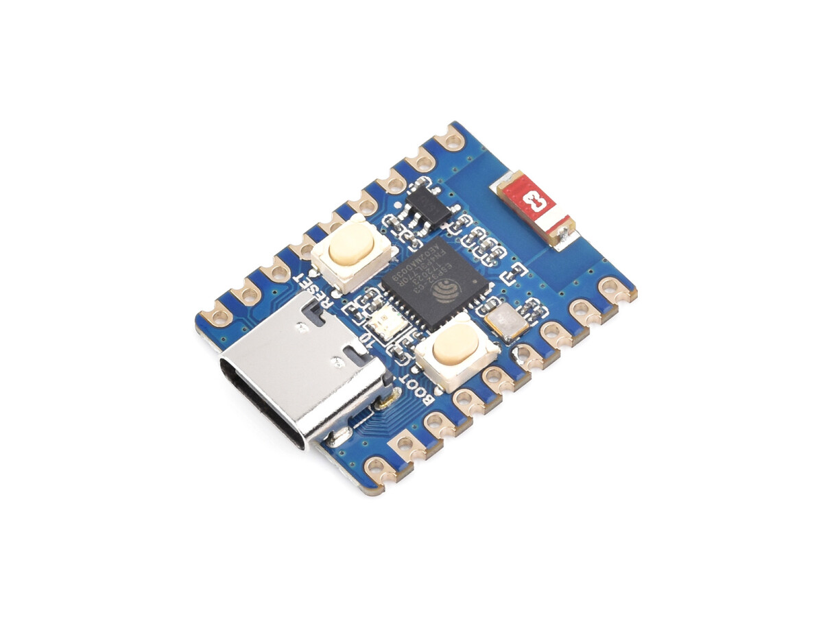 WaveShare ESP32-C3 Mini Udviklingskort Forudsamlet ESP32-C3FN4 160MHz 2.4GHz Wi-Fi Bluetooth 5