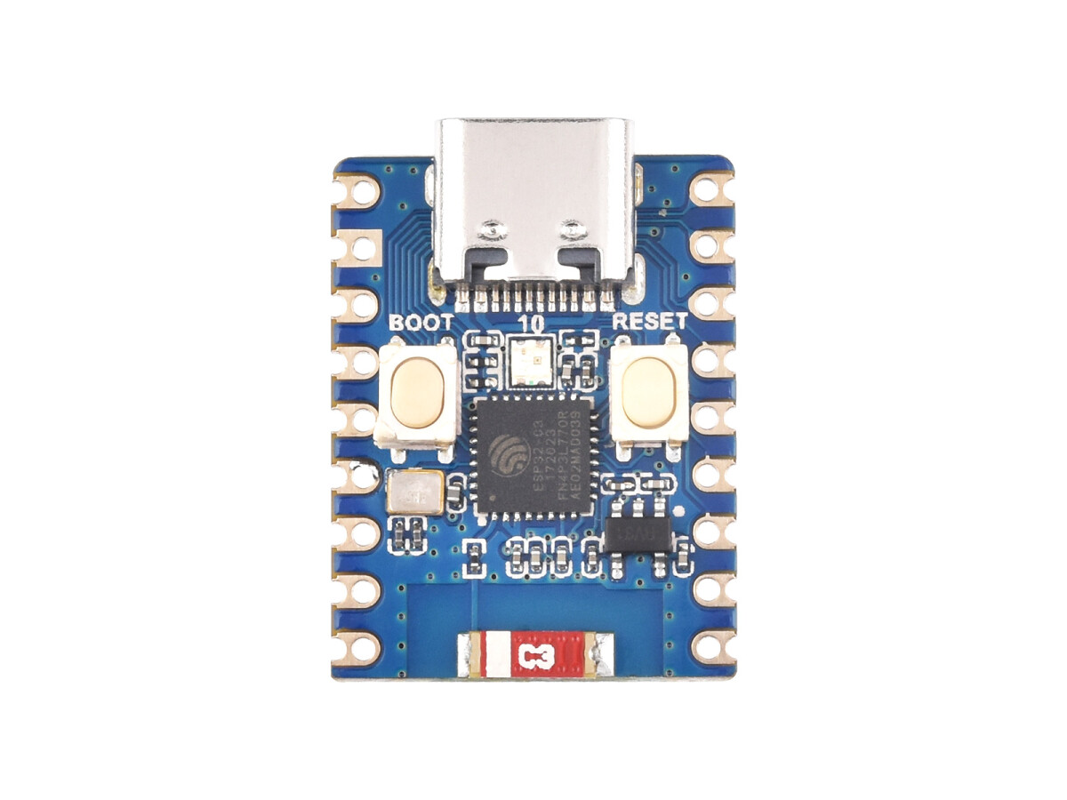 WaveShare ESP32-C3 Mini Udviklingskort Forudsamlet ESP32-C3FN4 160MHz 2.4GHz Wi-Fi Bluetooth 5
