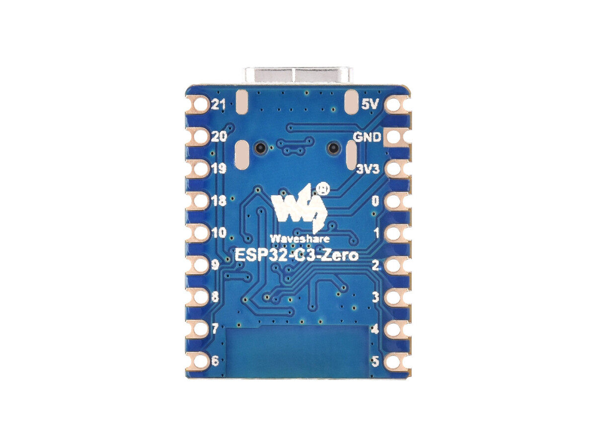 WaveShare ESP32-C3 Mini Udviklingskort Forudsamlet ESP32-C3FN4 160MHz 2.4GHz Wi-Fi Bluetooth 5