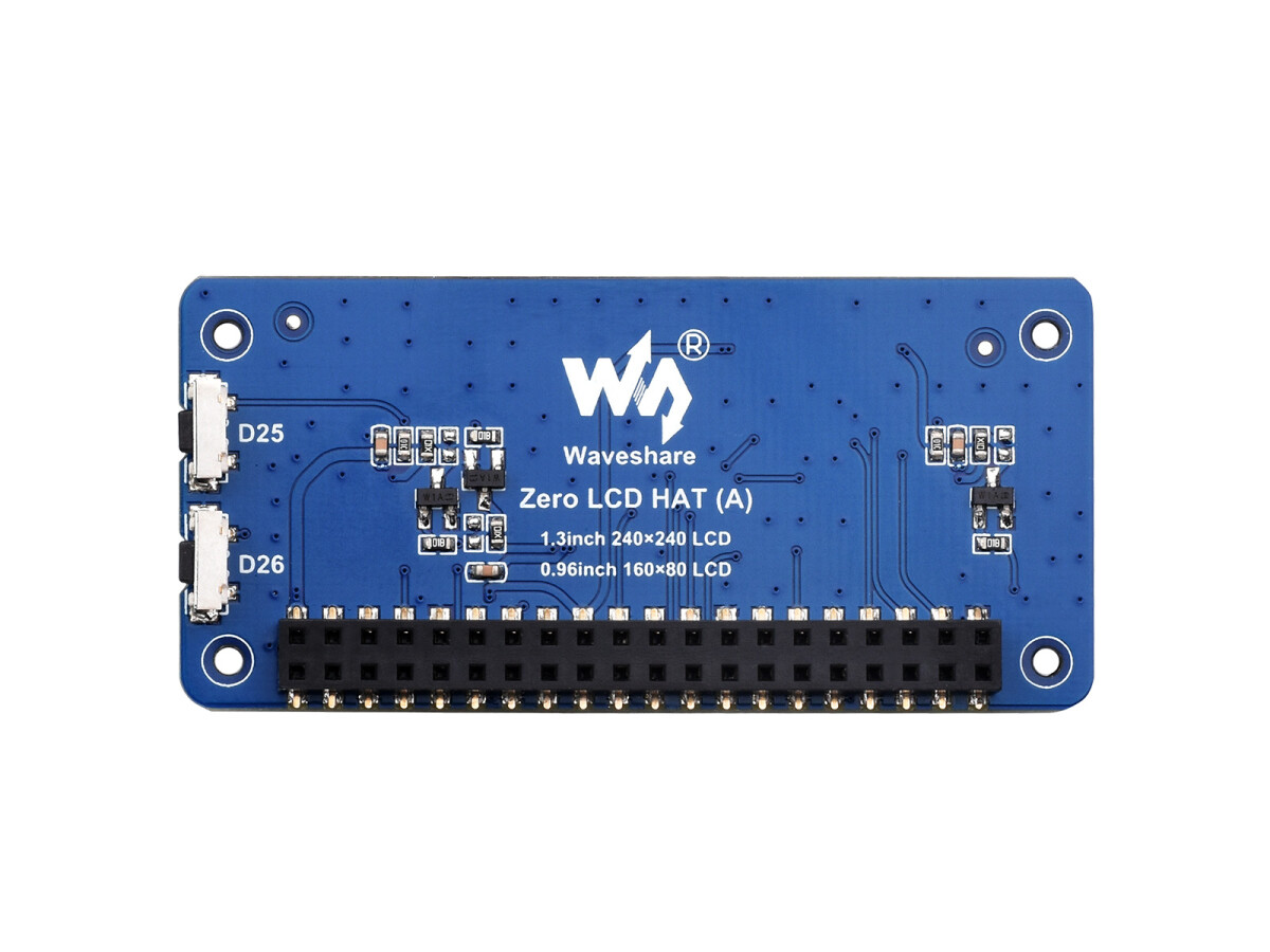 WaveShare Triple LCD HAT til Raspberry Pi, 1.3tommers IPS LCD + Dual 0.96tommers IPS LCD