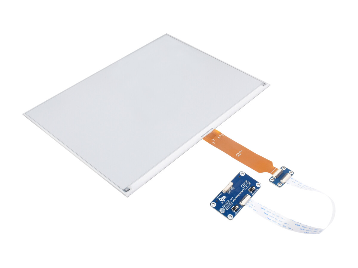 WaveShare 13,3 Zoll E-Ink display HAT (K) til Raspberry Pi med 960x680 opløsning og SPI interface