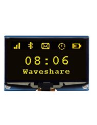 WaveShare 2,42 Zoll OLED-displaymodul 128x64 SPI I2C Gul på sort