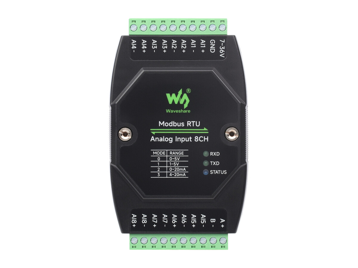 WaveShare Industrial 8CH Analoge Akquisition Modul, Standard-Spannungsmodus (0~10V)