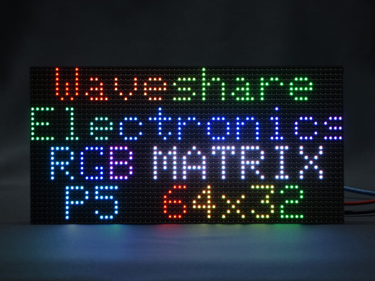 WaveShare RGB Fuld farve LED Matrix Panel 64x32 Justerbar lysstyrke 5mm afstand