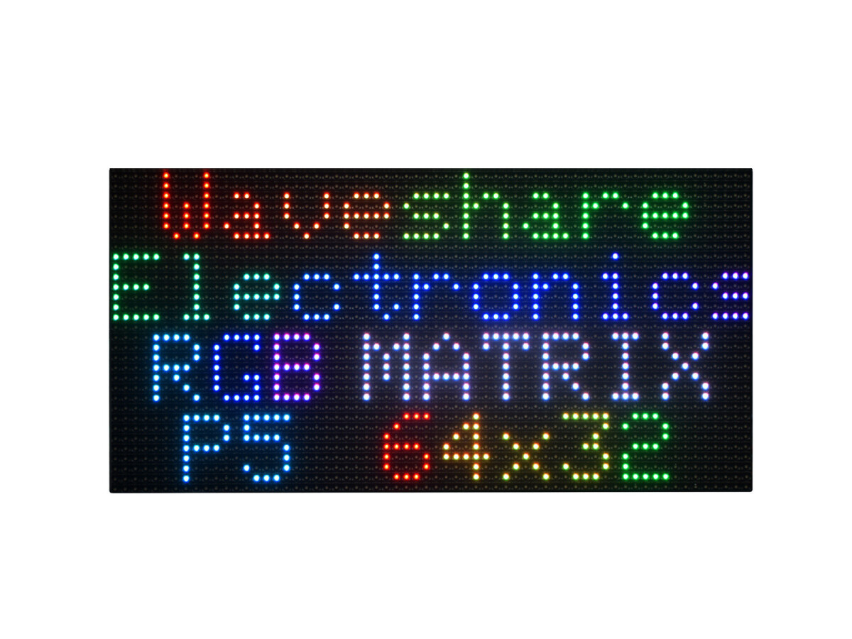 WaveShare RGB Fuld farve LED Matrix Panel 64x32 Justerbar lysstyrke 5mm afstand