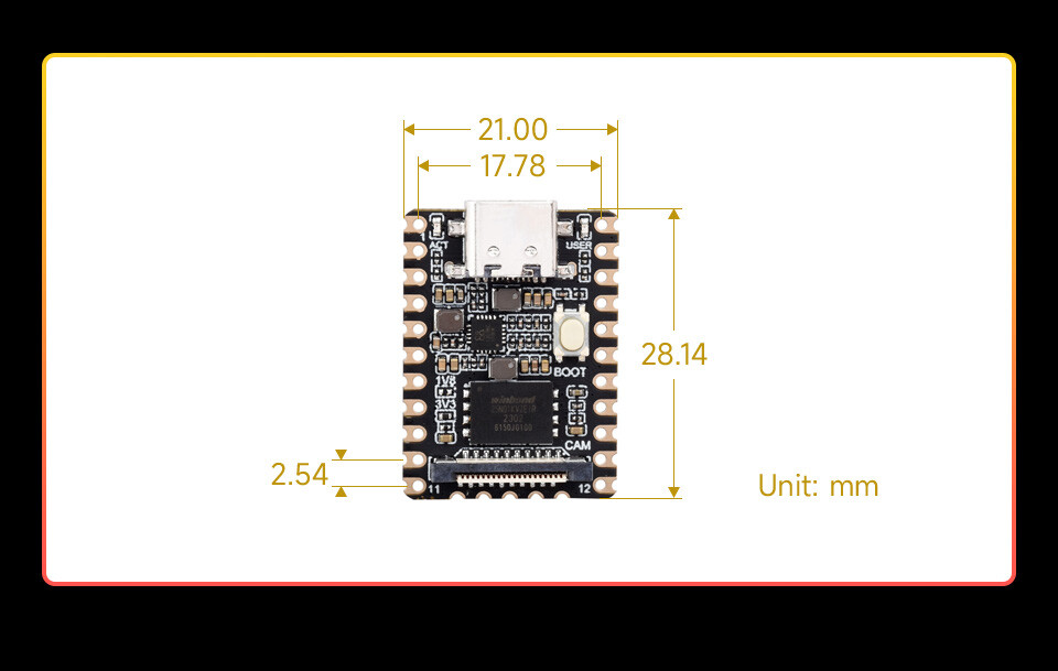 Luckfox Pico Mini B RV1103 Linux Mikro Udviklingskort Forudmonteret 128M Flash ARM Cortex-A7/RISC-V MCU/NPU/ISP Processorer