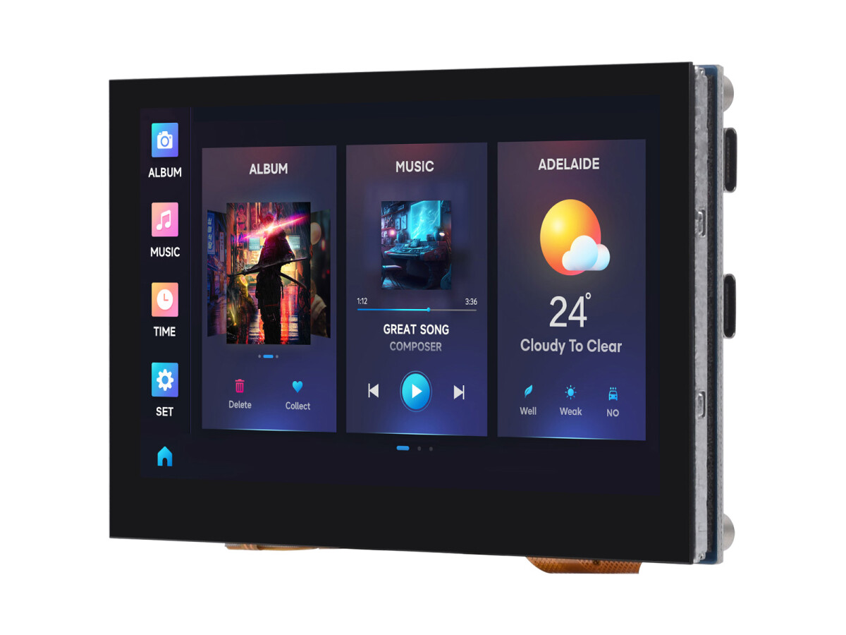 WaveShare ESP32-S3 4,3 Zoll Kapazitiver Touch Display Entwicklungskort 800x480