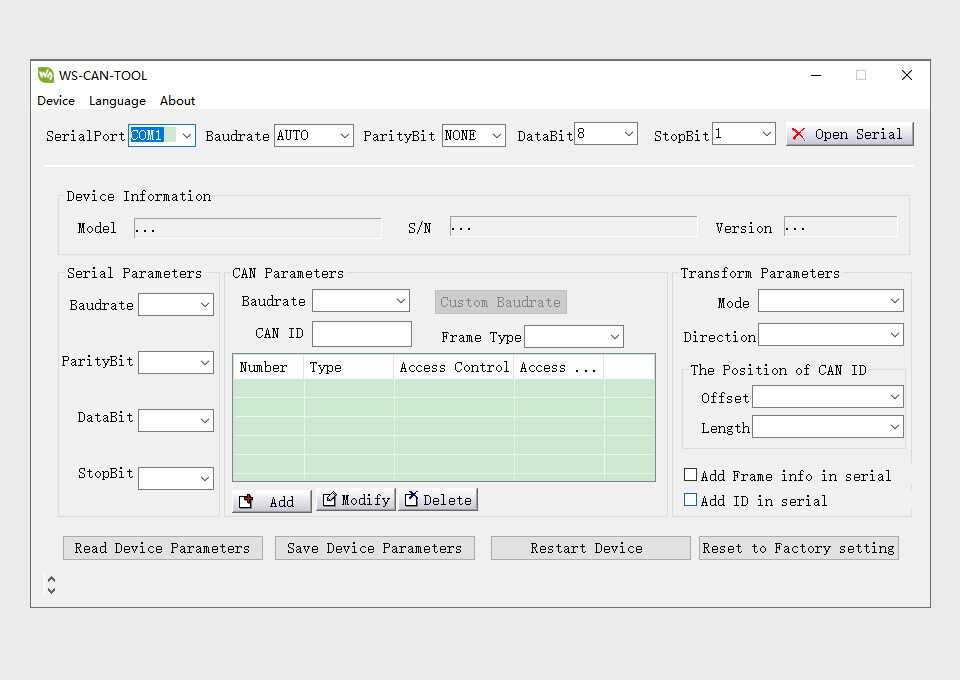 WaveShare TTL UART to CAN Mini Modul, bi-directional transmission/mottak