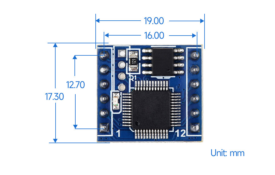WaveShare TTL UART to CAN Mini Modul, bi-directional transmission/mottak