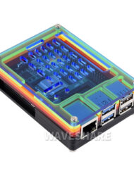 WaveShare Acrylæske til Raspberry Pi 5 Understøtter Officiel Aktive Køler