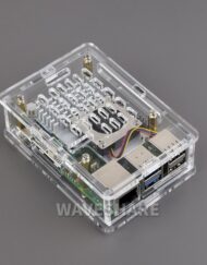 WaveShare Transparent Akrylæske til Raspberry Pi 5 Understøtter Officiel Aktiv Køler