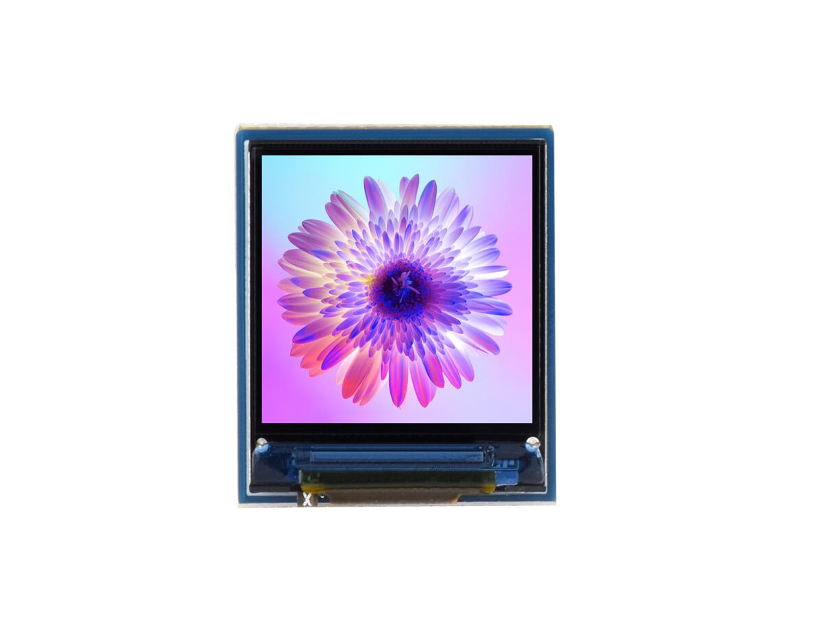WaveShare 0,85 Zoll LCD-displaymodul med 128x128 IPS-panel og SPI-interface