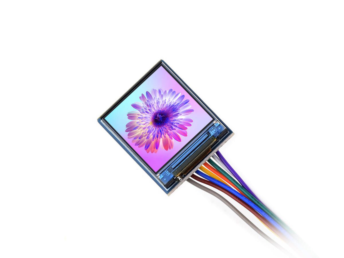 WaveShare 0,85 Zoll LCD-displaymodul med 128x128 IPS-panel og SPI-interface