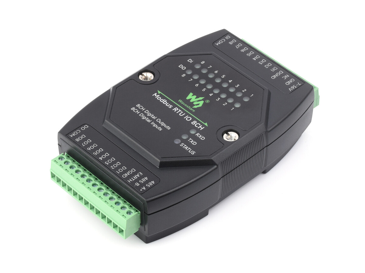 WaveShare Industrial 8CH Digital Input Output Modul DC 7~36V Modbus RTU Protokol