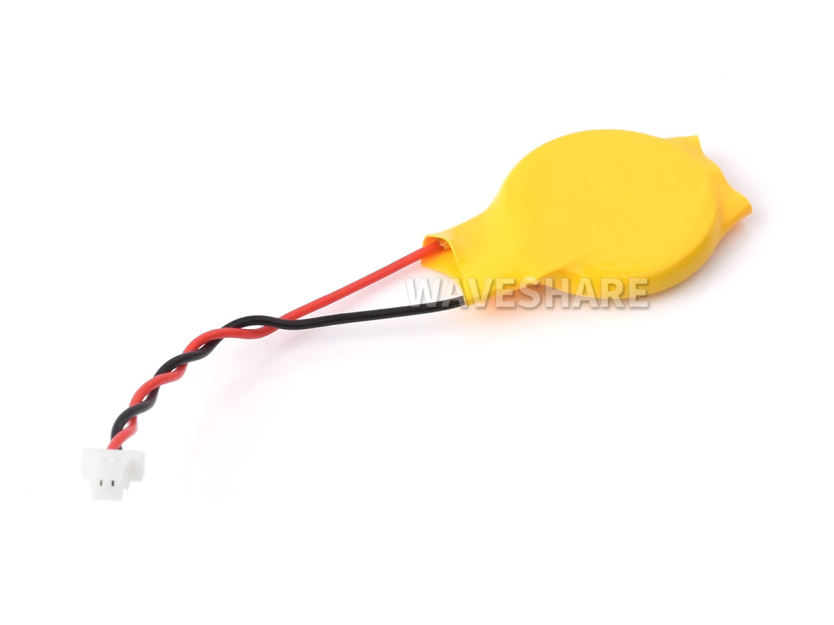 WaveShare RTC Batteri til Raspberry Pi 5 Understøtter genopladning, 64mAh kapacitet, JST-2PIN stik