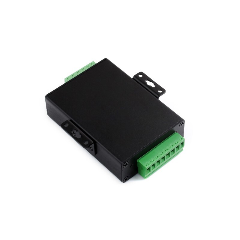 WaveShare 4CH RS485 to RJ45 Ethernet Serial Server med PoE-funktion, monteringsbeslag, industriel isoleret serialmodul