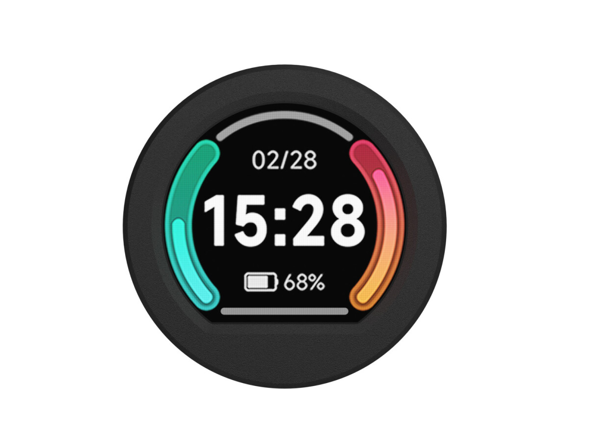 WaveShare RP2040 MCU-kort med 0,99 tommer rundt LCD-accelerations- og gyroskopsensor i CNC-metalkasse