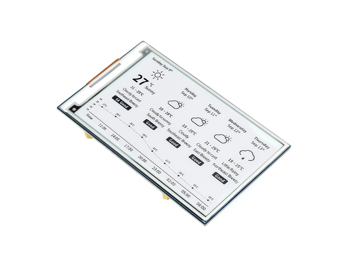 WaveShare 4,26 Zoll E-Paper Display HAT 800x480 Schwarz/Weiß SPI für Raspberry Pi Arduino Jetson Nano