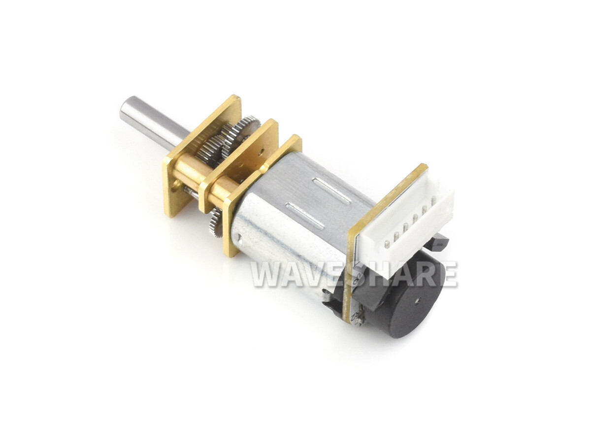 WaveShare N20 DC Geared Motor med magnetisk Hall-encoder med L-formet 6PIN-stik