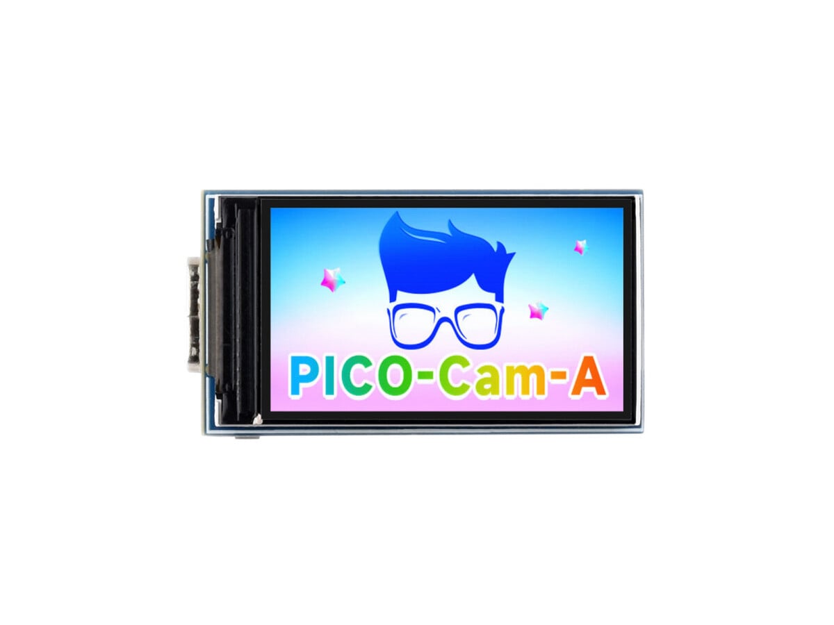 WaveShare RP2040 Mikrocontroller Kameraudviklingskort med HM01B0 gråtonekamera og 1,14 tommer IPS LCD-display