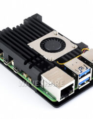 WaveShare Aluminiumkasse (H) für Raspberry Pi 5 mit temperaturbestyrret ventilator