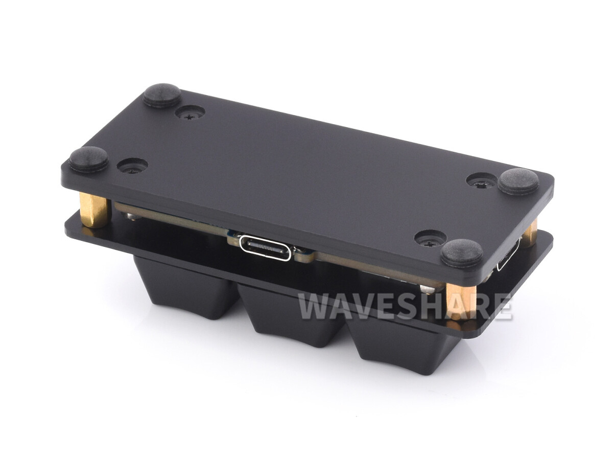 WaveShare Ctrl C/V Shortcut Keyboard Basic Version 3-tasters udviklingskort, der anvender RP2040 mikrocontroller chip