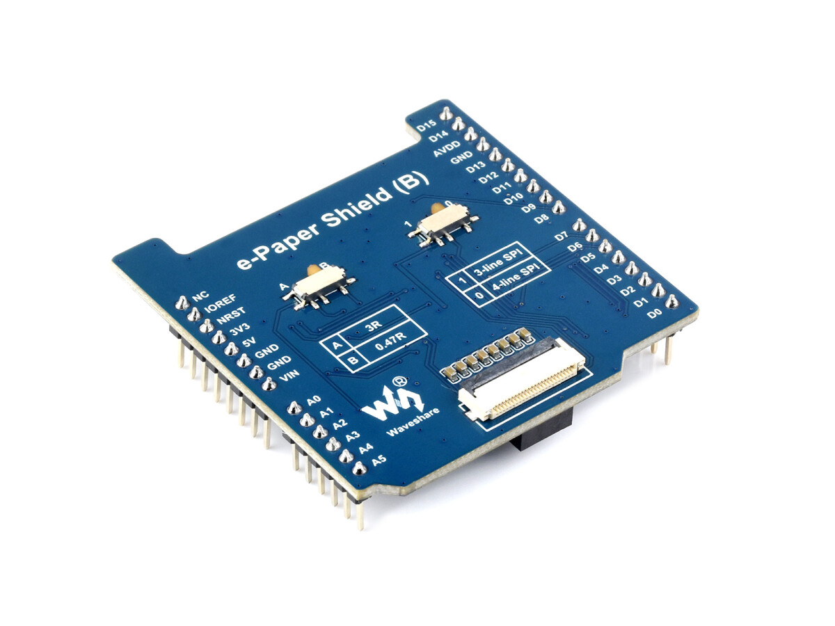 WaveShare Universal E-Paper rå panel driver skærm (B) til NUCLEO Arduino