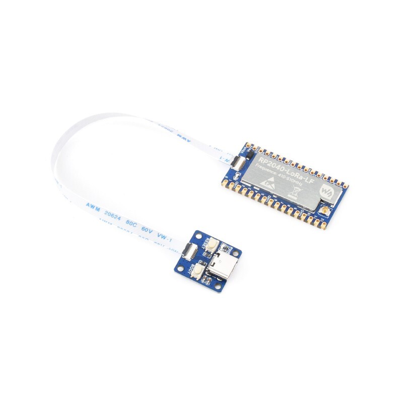 WaveShare RP2040-LoRa Udviklingskort (SX1262) LF med adapterplade FPC-kabel