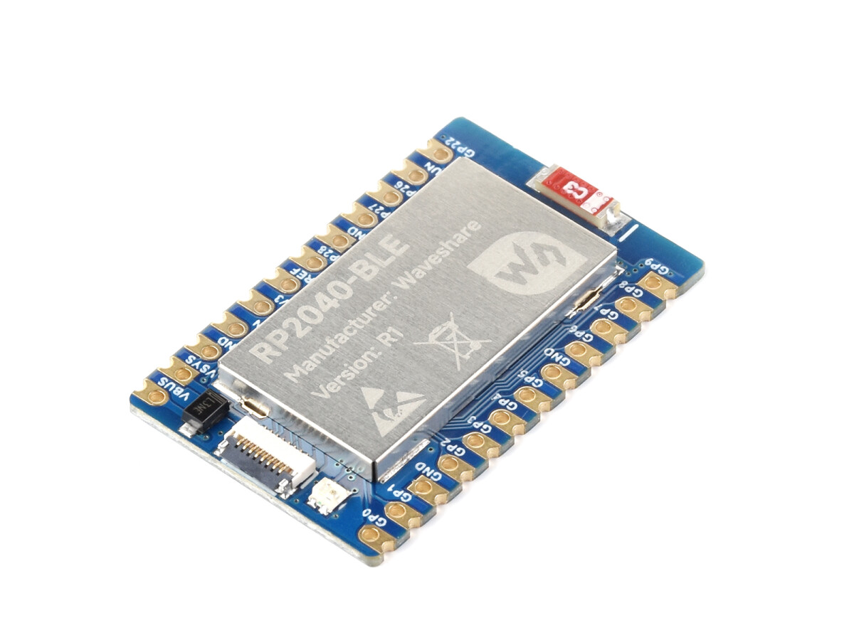 WaveShare RP2040-BLE Udviklingskort understøtter Bluetooth 5.1 Dual Mode