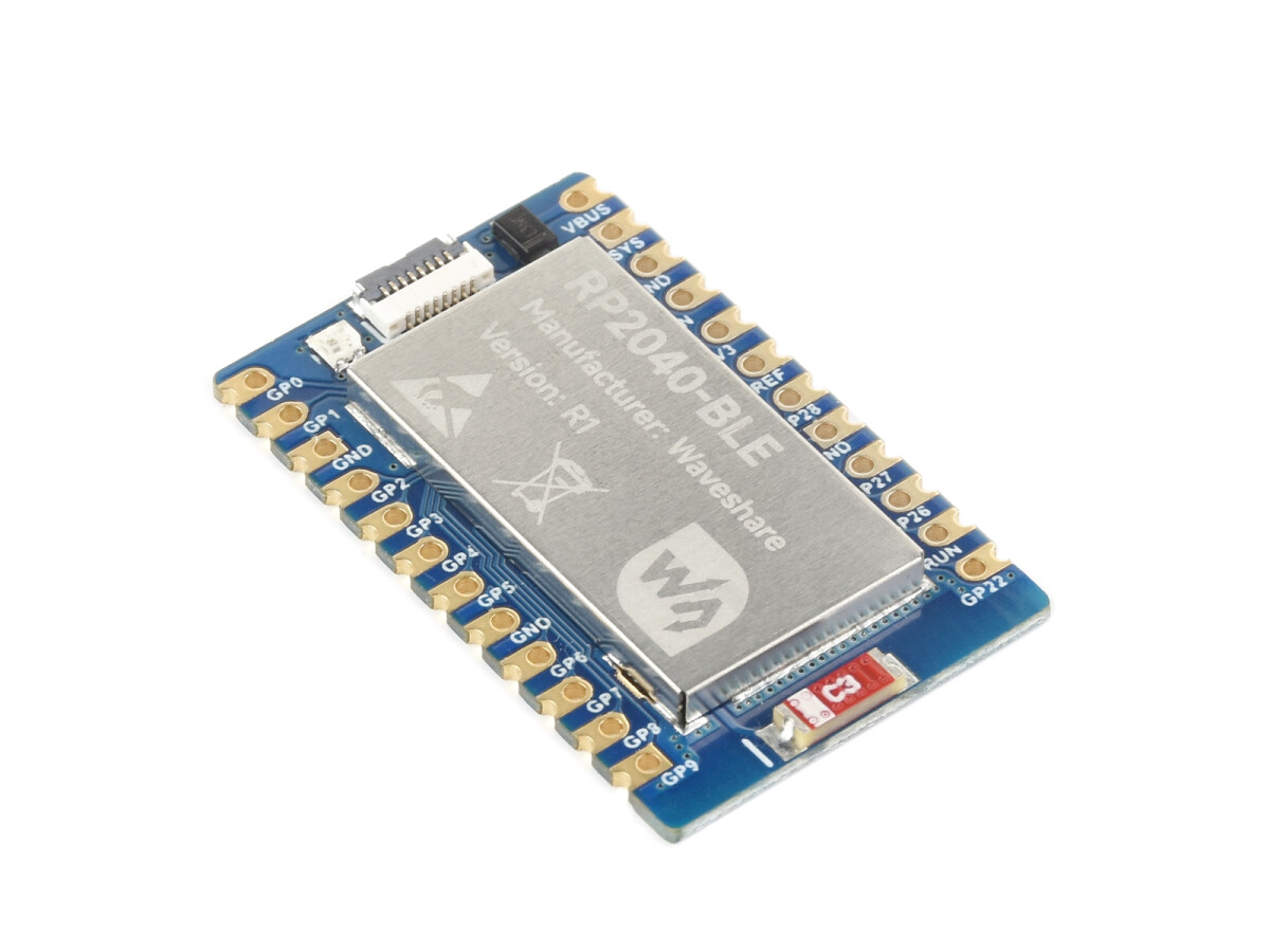 WaveShare RP2040-BLE Udviklingskort understøtter Bluetooth 5.1 Dual Mode