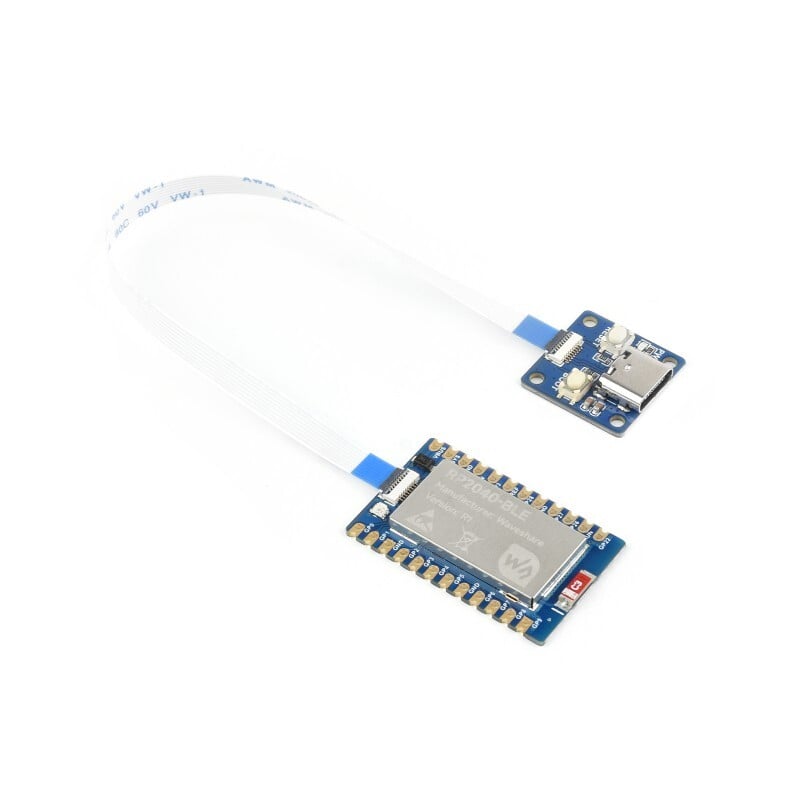 WaveShare RP2040 BLE Udviklingskort med USB Type-C adapterboard FPC kabel