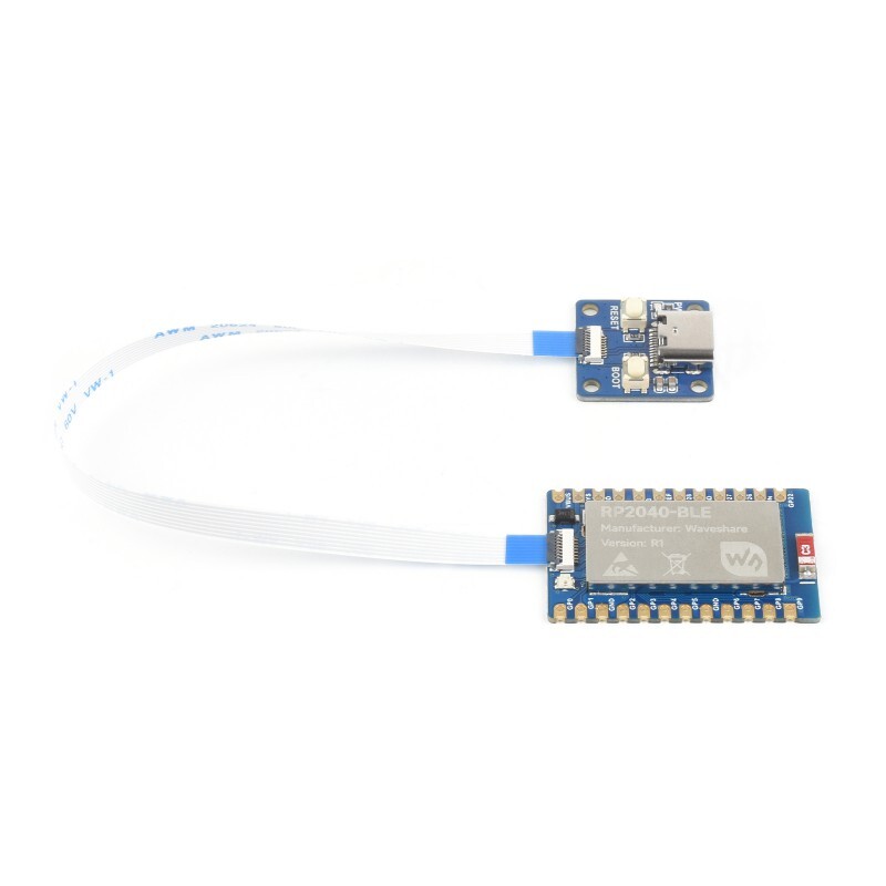 WaveShare RP2040 BLE Udviklingskort med USB Type-C adapterboard FPC kabel