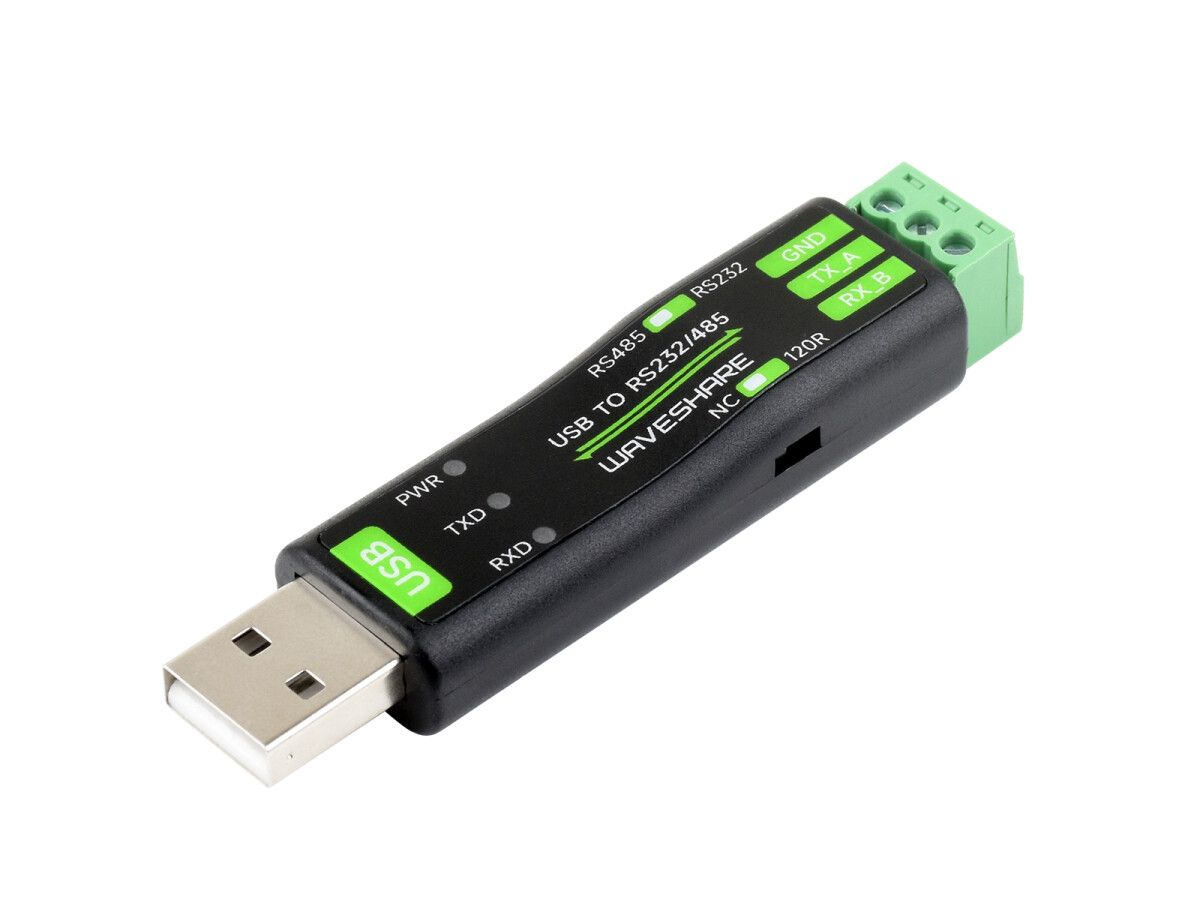 WaveShare USB-til-RS232/485 Seriell Konverter (Original FT232RNL)