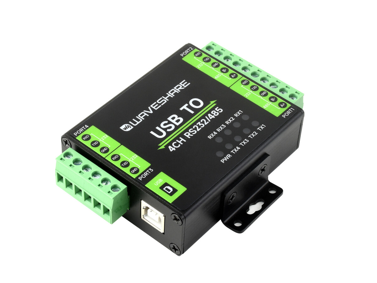 WaveShare Industrielt isoleret USB til RS232/485 converter (FT4232HL)