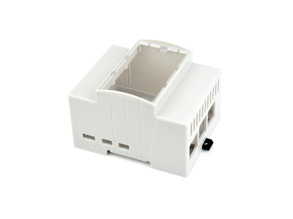 WaveShare ABS-kabinet til DIN-skinne for Raspberry Pi 5, stort indvendigt rum