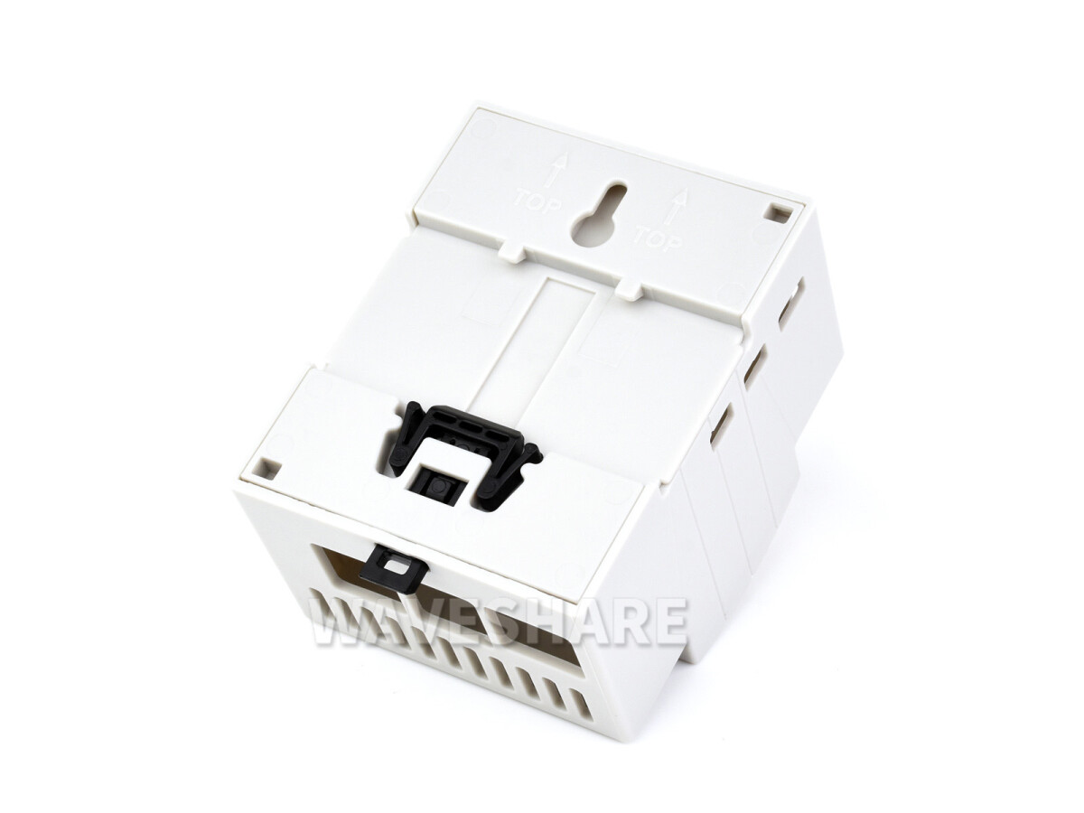 WaveShare ABS-kabinet til DIN-skinne for Raspberry Pi 5, stort indvendigt rum