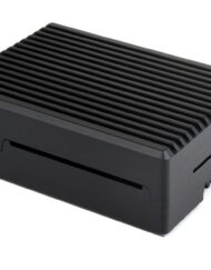 WaveShare Aluminium Stripe Groovet Kabinet til Raspberry Pi 5 med køleventilator og varmeafgivningspiller