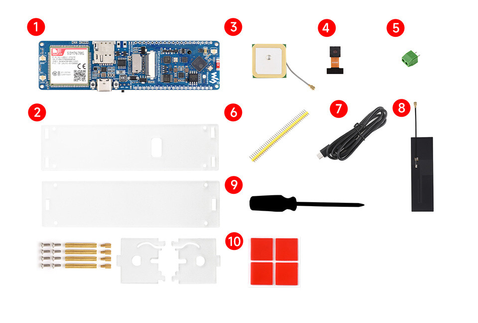 WaveShare ESP32-S3 SIM7670G 4G Udviklingskort Understøttelse LTE Cat-1 / WiFi / Bluetooth / GNSS Positionering
