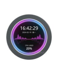 WaveShare 3,4 Zoll USB-Monitor 800x800 Grau mit Musikspektralanalysefunktion