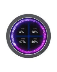 WaveShare 4 Zoll USB-Monitor 720x720 Grau mit Musikspektralanalysefunktion