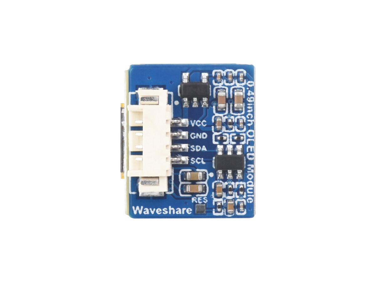 WaveShare 0,49 Zoll OLED-displaymodul 64x32 I2C hvid på sort