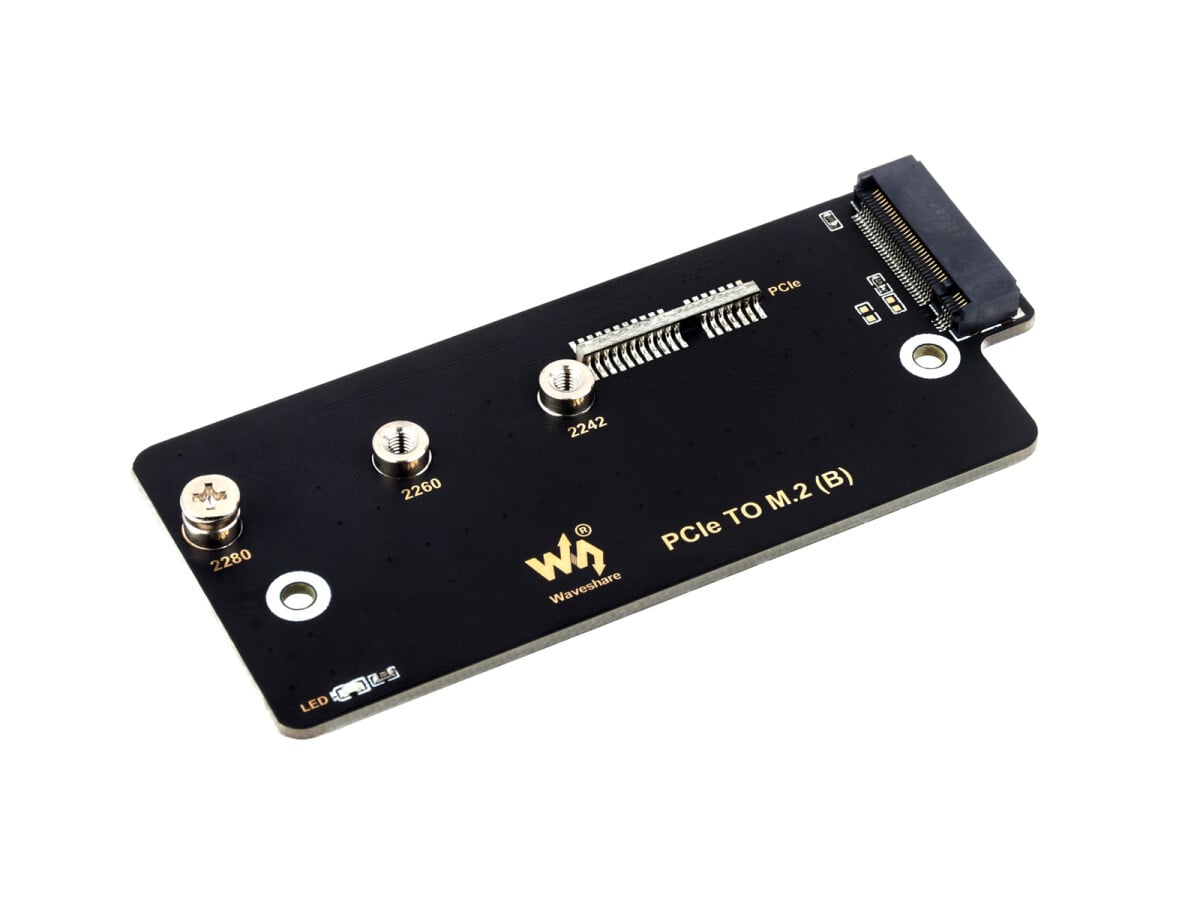 WaveShare PCIe zu M.2 Adapter (B) Understøtter NVMe-protokollen til M.2 SSD til Raspberry Pi Compute Module 4