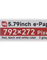 WaveShare 5,79 Zoll E-Paper (B) rådisplay 792x272 E-Ink display rød/sort/hvid SPI