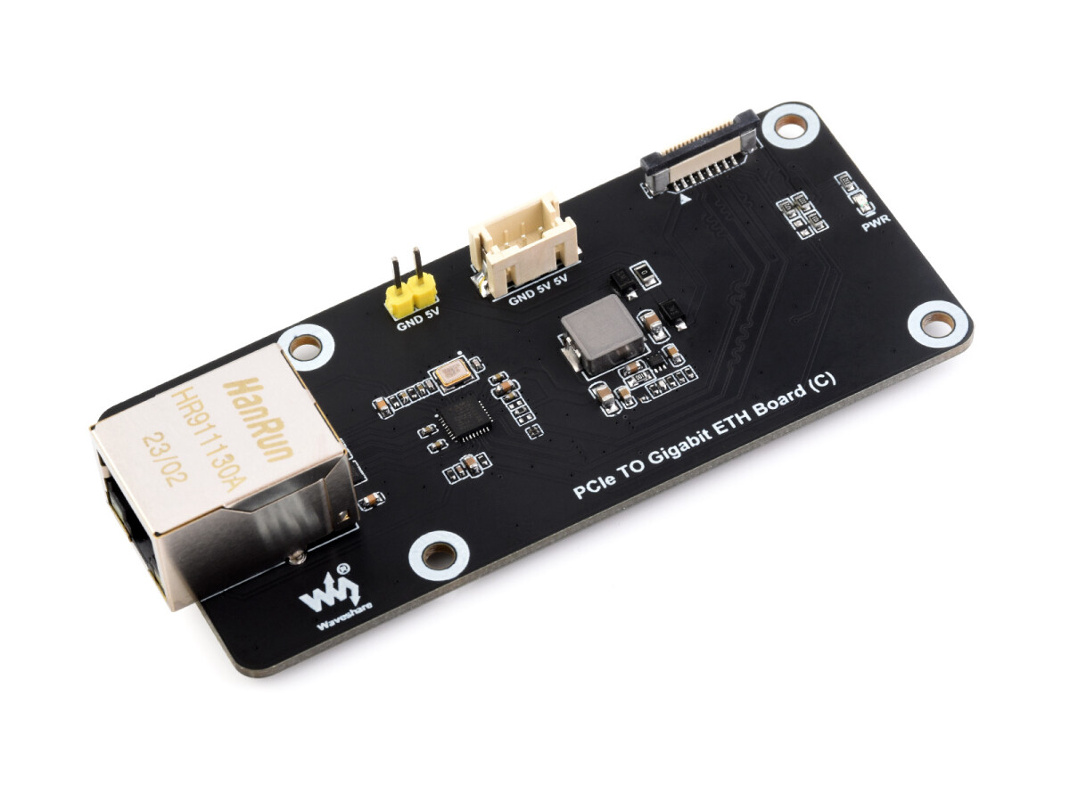 WaveShare PCIe til Gigabit ETH-kort (C) til Raspberry Pi 5