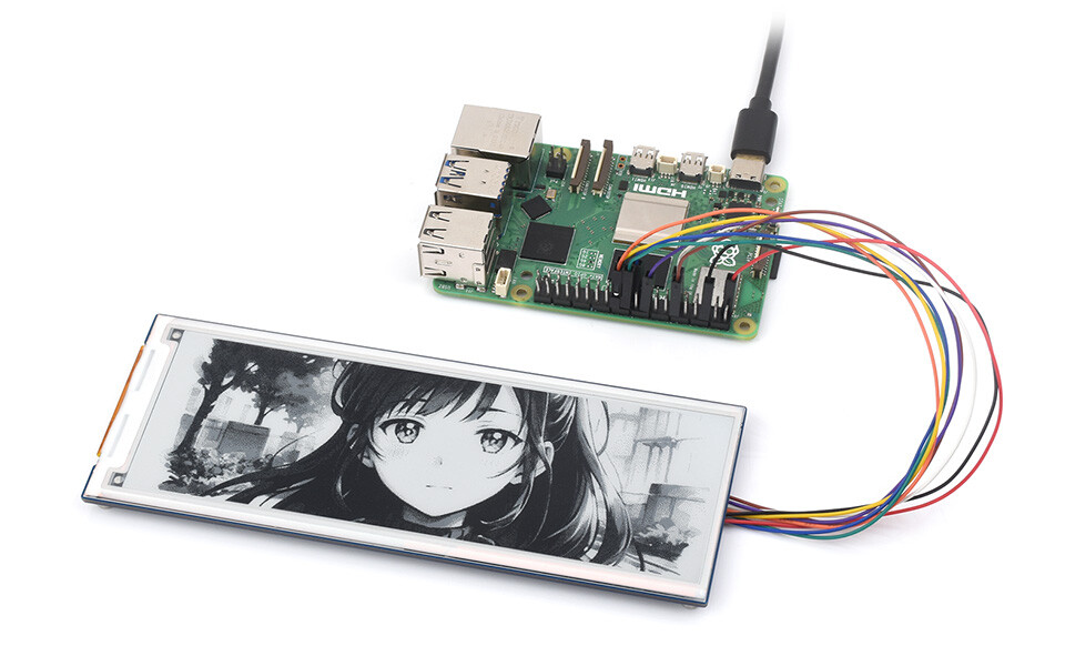 WaveShare 5,79 Zoll E-Paper Display Modul 792x272 Sort/Hvid E-Ink display SPI Interface