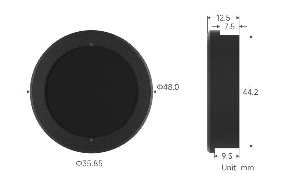 WaveShare ESP32-S3 Udviklingskort med 1,28 tommer Rund Touch LCD CNC Metal Kabinet Accelerometer Gyroskop Sensor