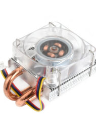 WaveShare Lavprofil ICE Tower CPU Køleventilator til Raspberry Pi 5, U-formet kobberrør med farverige RGB LED