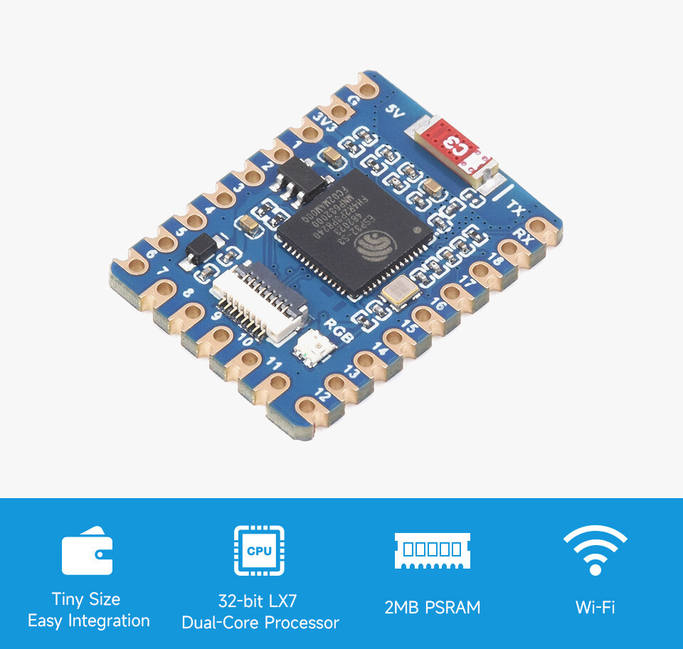 WaveShare ESP32-S3 Mini Udviklingskort 240 MHz